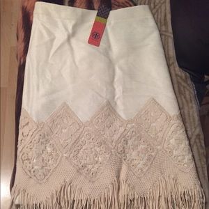 Tory Burch Gabriel Raffia Skirt